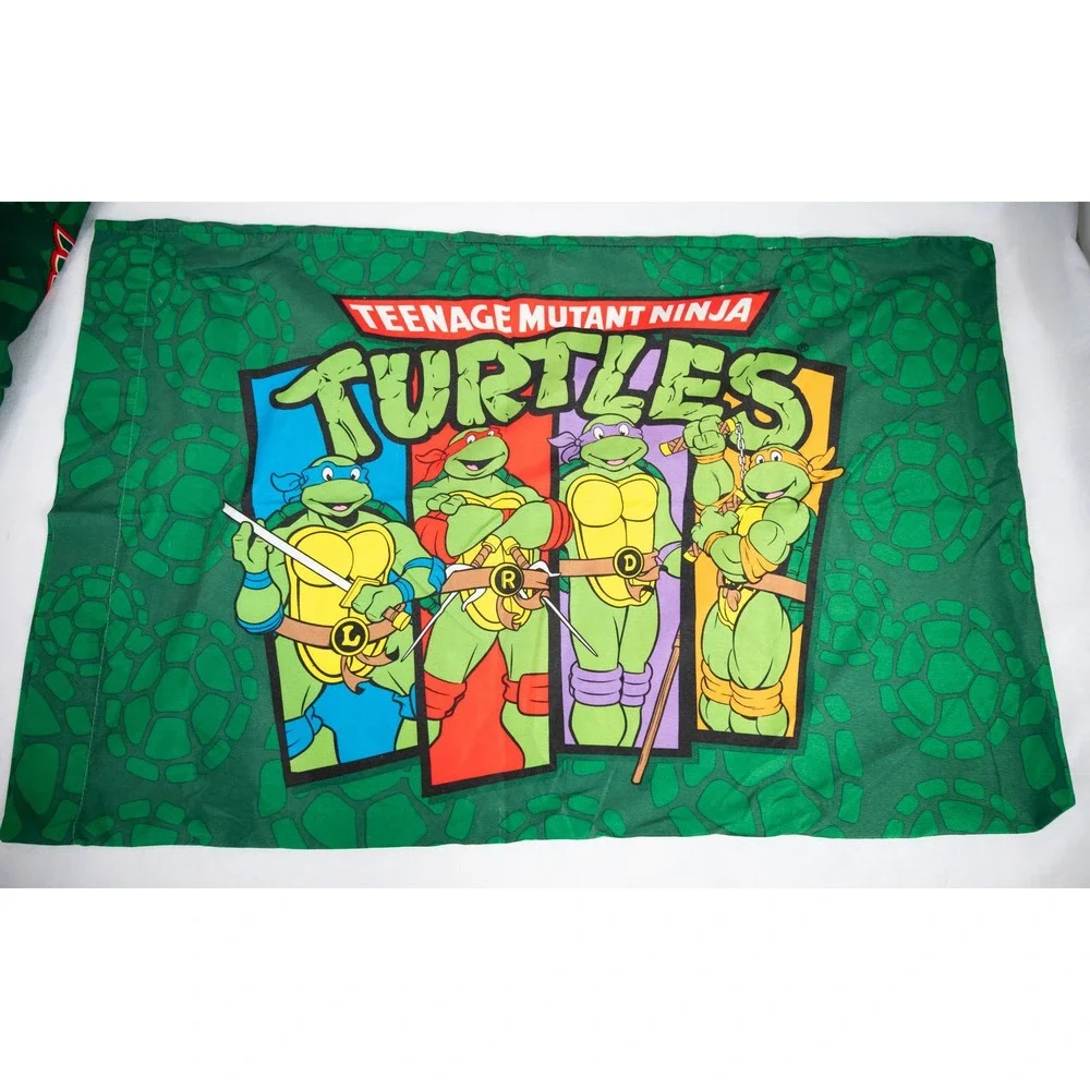 Nickelodeon‎ TMNT Pillowcase Kids Toddler Flat Pillowcase Green Ninja Turtles